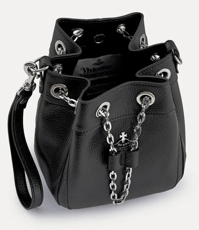 Vivienne Westwood Handbags Women Chrissy Small Bucket Bag Black