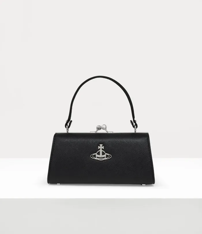 Vivienne Westwood Handbags Women Extra Large Doll Frame Purse Black