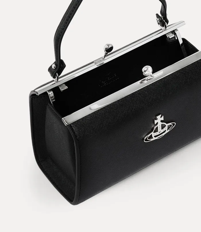 Vivienne Westwood Handbags Women Extra Large Doll Frame Purse Black