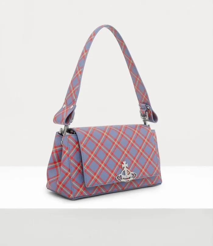 Vivienne Westwood Handbags Women Medium Hazel Handbag Blueorange Tartan