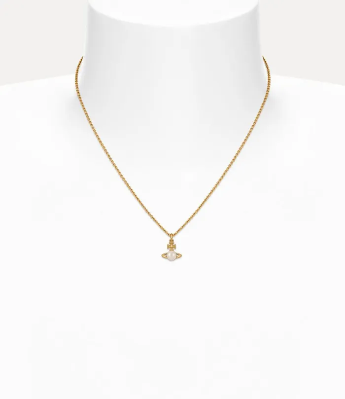 Vivienne Westwood Necklaces Women Balbina Pendant Necklace Gold Cream Pearl