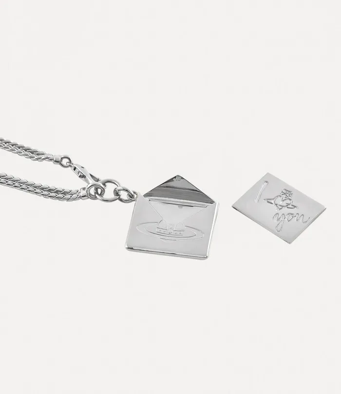Vivienne Westwood Necklaces Women Valentine039s Envelope Pendant Necklace Platinum