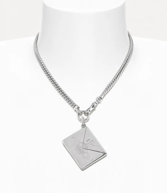 Vivienne Westwood Necklaces Women Valentine039s Envelope Pendant Necklace Platinum