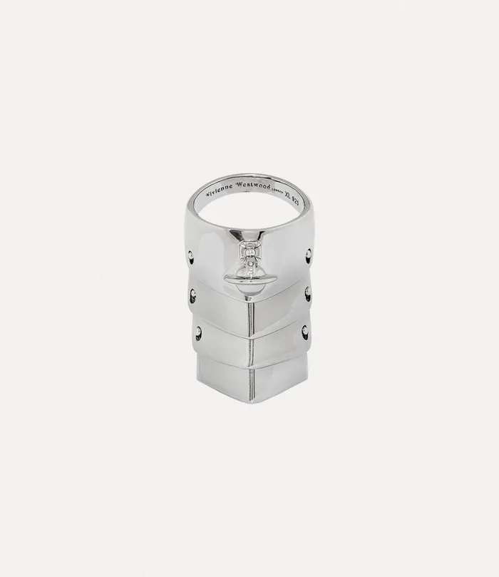 Vivienne Westwood Rings MenWomen Armour Ring Platinum
