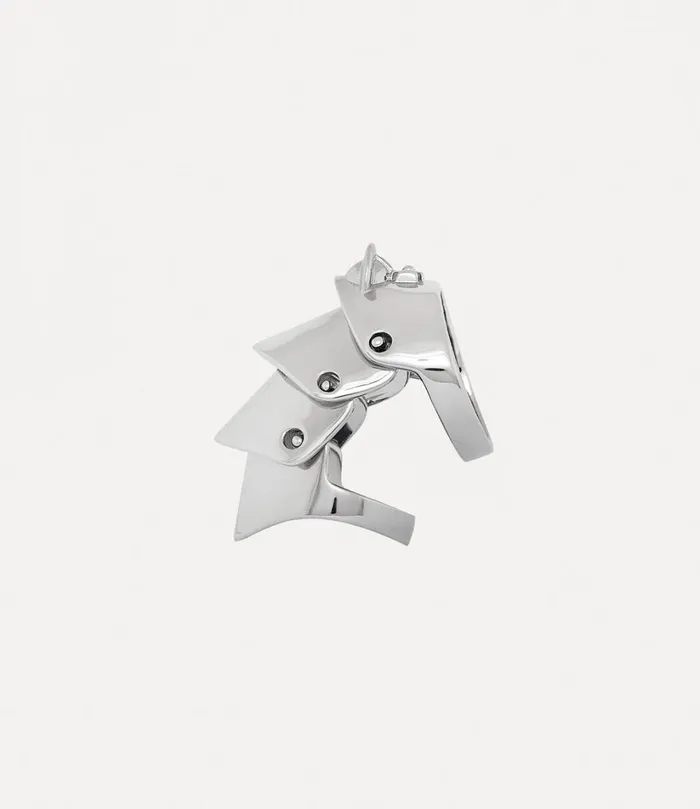 Vivienne Westwood Rings MenWomen Armour Ring Platinum