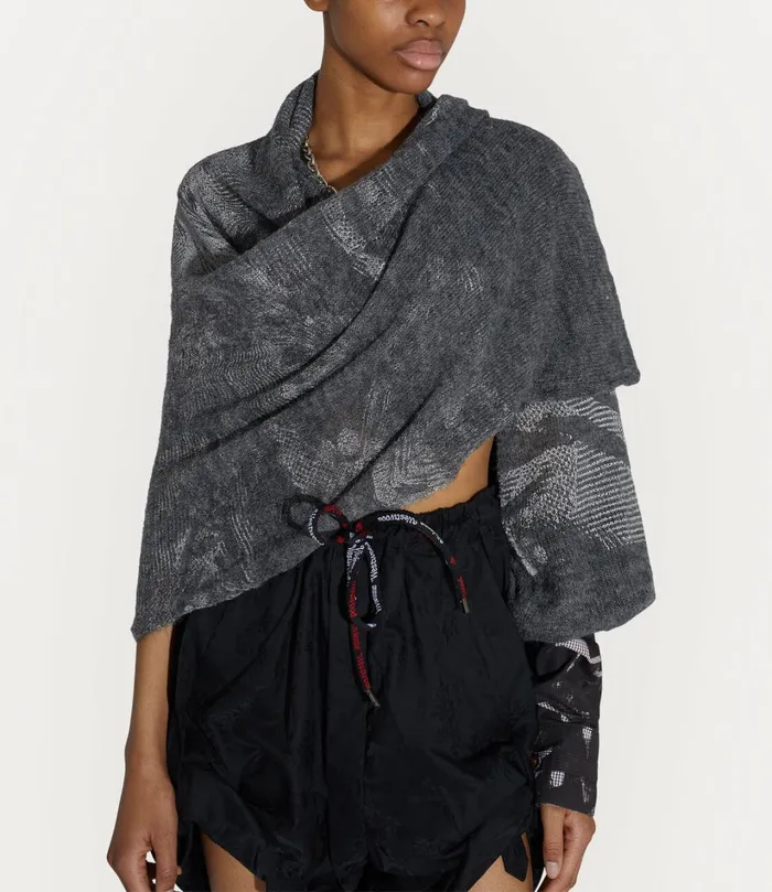 Vivienne Westwood Scarves And Ponchos Men HiVis Poncho Scarf Reflective Grey