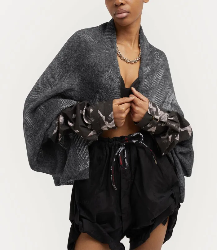 Vivienne Westwood Scarves And Ponchos Men HiVis Poncho Scarf Reflective Grey