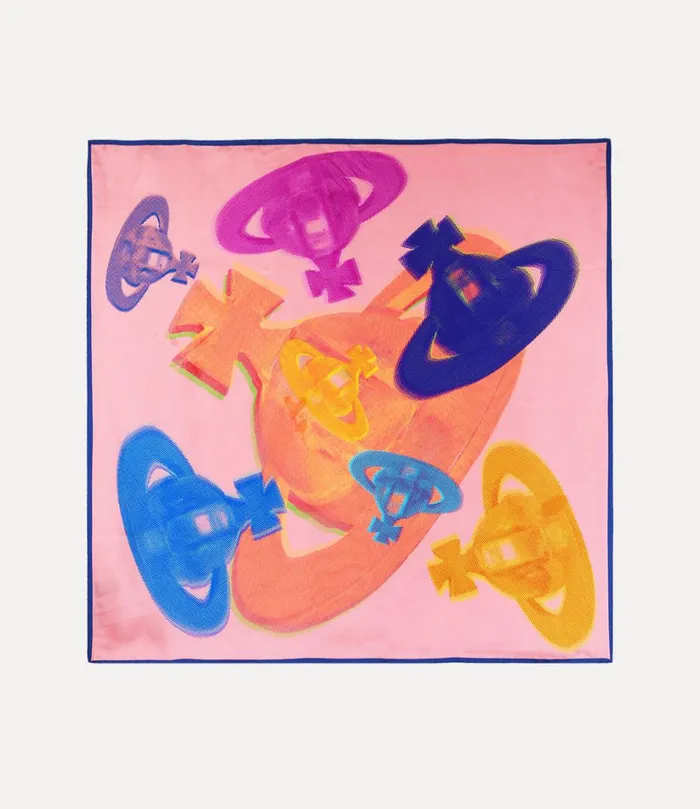 Vivienne Westwood Scarves And Ponchos WomenMen Halftone Orbs Square Pink
