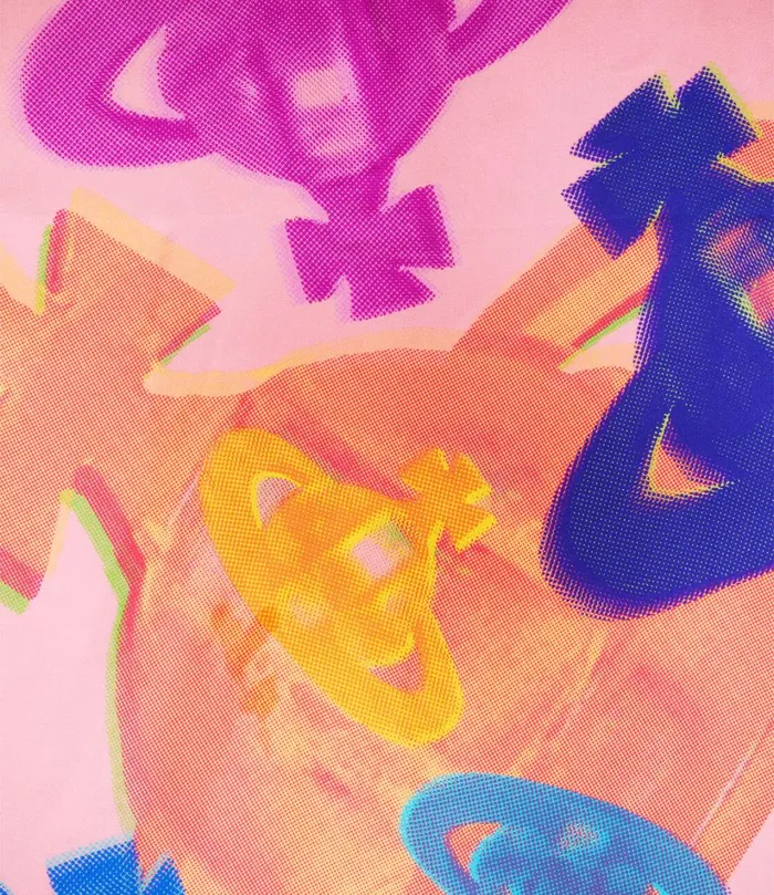 Vivienne Westwood Scarves And Ponchos WomenMen Halftone Orbs Square Pink