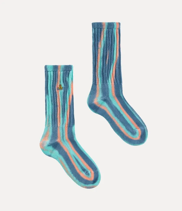 Vivienne Westwood Socks And Tights Women Ladies Sock Blue Pink