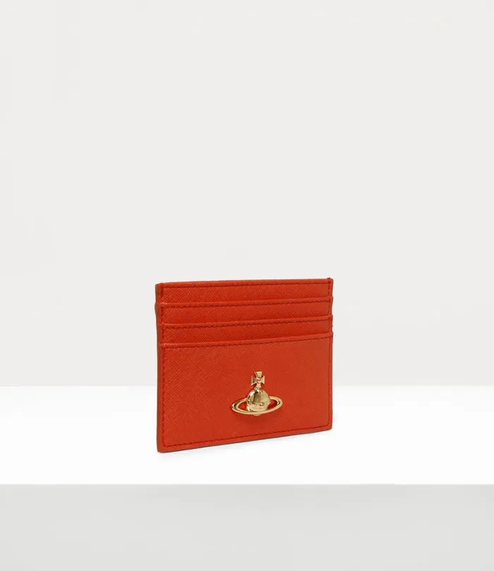 Vivienne Westwood Wallets And Purses Women Flat Card Holder Orange 3d Orb