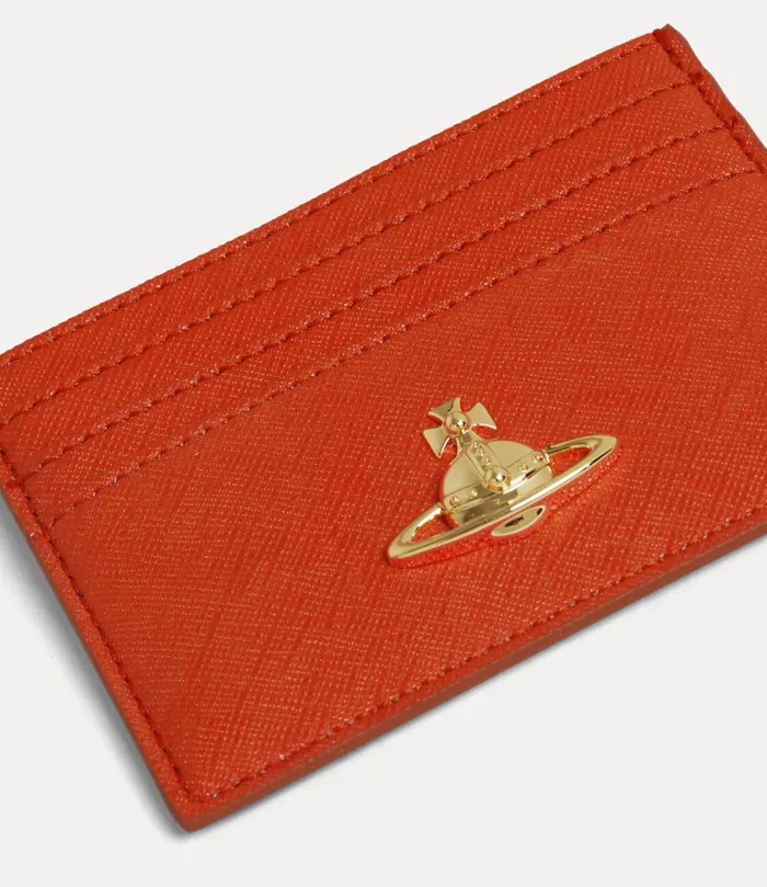 Vivienne Westwood Wallets And Purses Women Flat Card Holder Orange 3d Orb