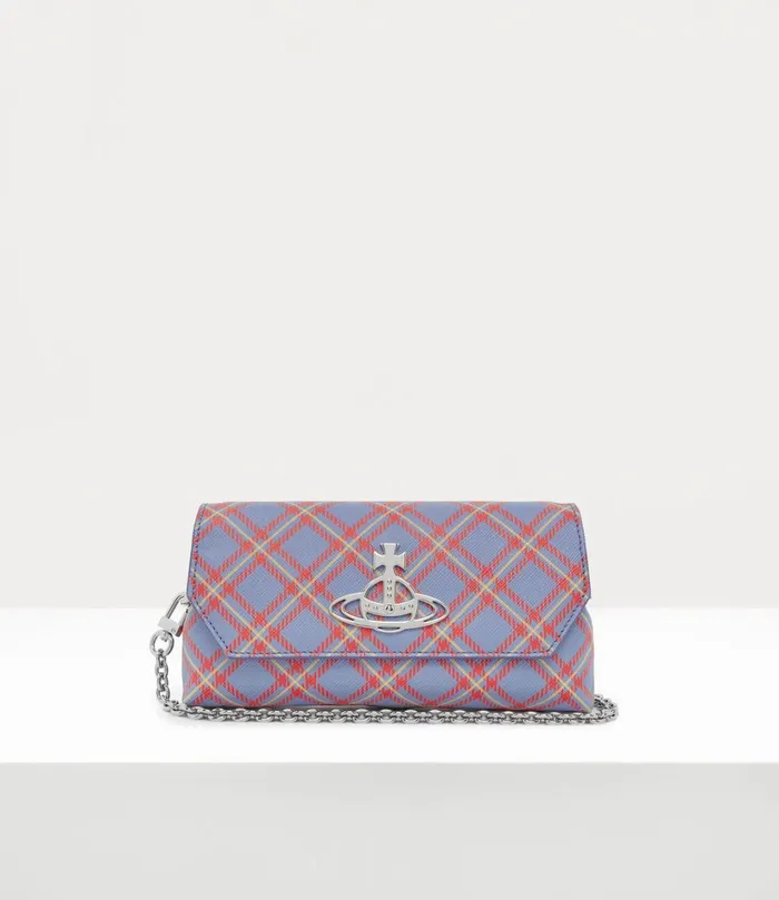 Vivienne Westwood Wallets And Purses Women Mini Pouch Chain Bag Blueorange Tartan Vivienne Westwood Wallets And Purses Women Mini Pouch Chain Bag Blueorange Tartan