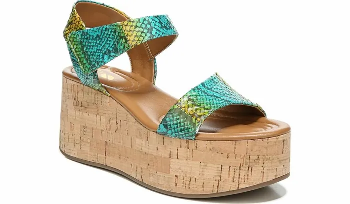 Wedge Sandals Women Franco Sarto Sarto Demi 3 Platform Wedge Sandal Aqua Multi Leather Wedge Sandals Women Franco Sarto Sarto Demi 3 Platform Wedge Sandal Aqua Multi Leather