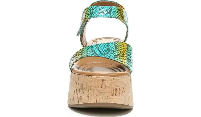Wedge Sandals Women Franco Sarto Sarto Demi 3 Platform Wedge Sandal Aqua Multi Leather