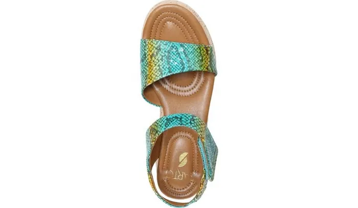 Wedge Sandals Women Franco Sarto Sarto Demi 3 Platform Wedge Sandal Aqua Multi Leather