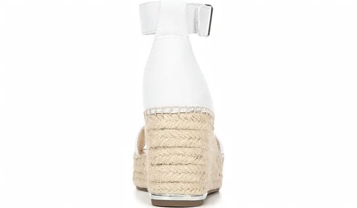 Wedges Women Franco Sarto Franco Clemens Espadrille Wedge Sandal White Leather