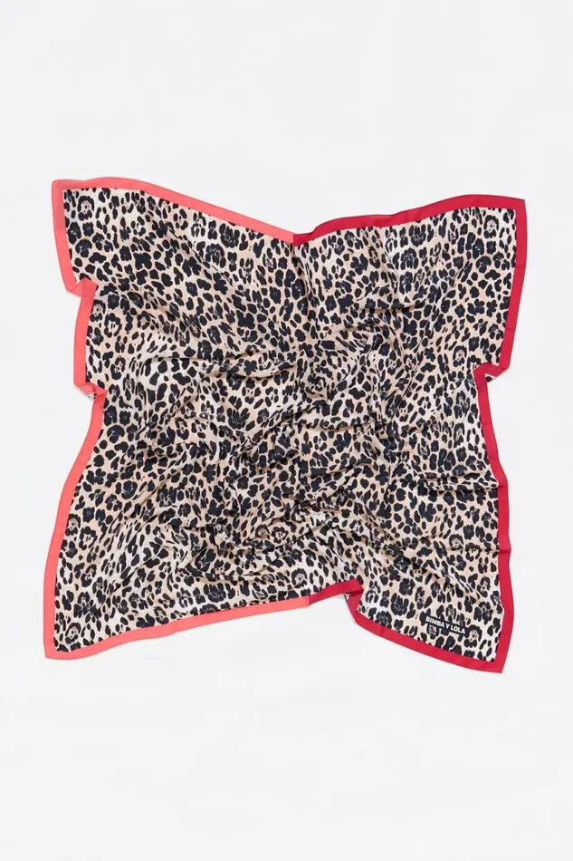 White Leopard Scarf Off White Women Bimba Y Lola Scarves White Leopard Scarf Off White Women Bimba Y Lola Scarves