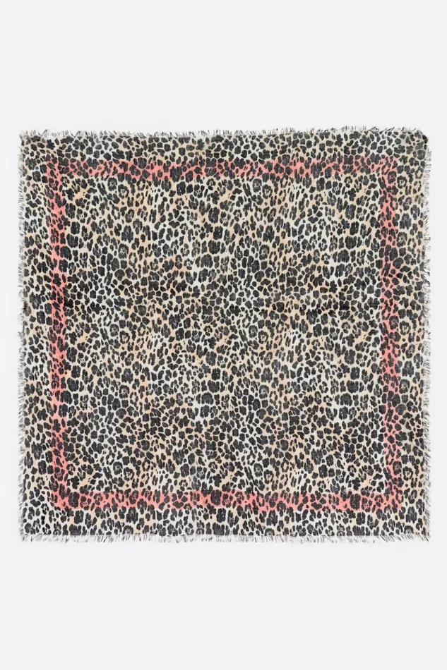 White Leopard Shawl Off White Women Bimba Y Lola Scarves