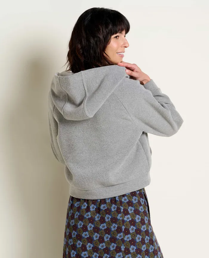 Whitney Terry Zip Hoodie Light Heather Grey Women8217s Jackets and Layers ToadandCo
