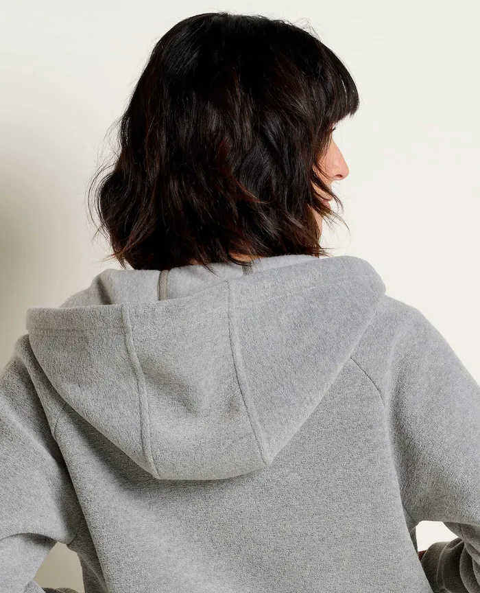 Whitney Terry Zip Hoodie Light Heather Grey Women8217s Jackets and Layers ToadandCo