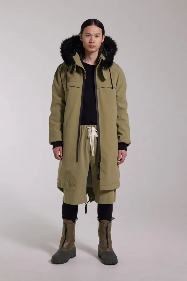 Winter Coats Men Stutterheim Kalix Matte Parka Aloe