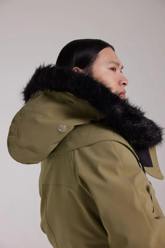 Winter Coats Men Stutterheim Kalix Matte Parka Aloe