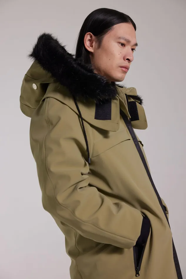 Winter Coats Men Stutterheim Kalix Matte Parka Aloe