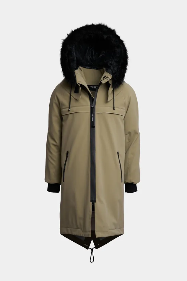 Winter Coats Men Stutterheim Kalix Matte Parka Aloe