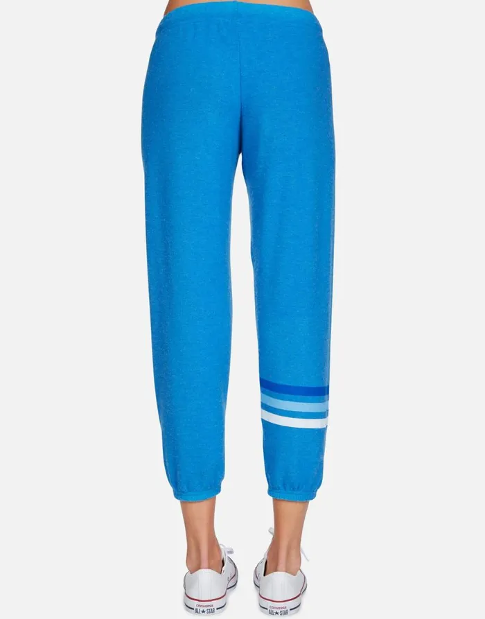 Women039s Alana Electric Evil Eye Sky Blue Lauren Moshi Crop Sweatpants