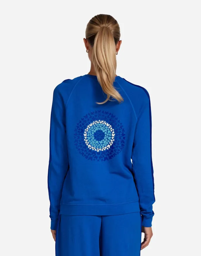 Women039s Anela Butterfly Evil Eye Sapphire Lauren Moshi Long Sleeve