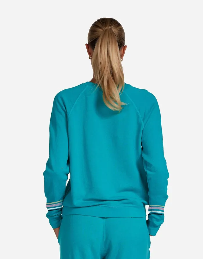 Women039s Anela Vintage GoGo039s Ultra Teal Lauren Moshi Long Sleeve