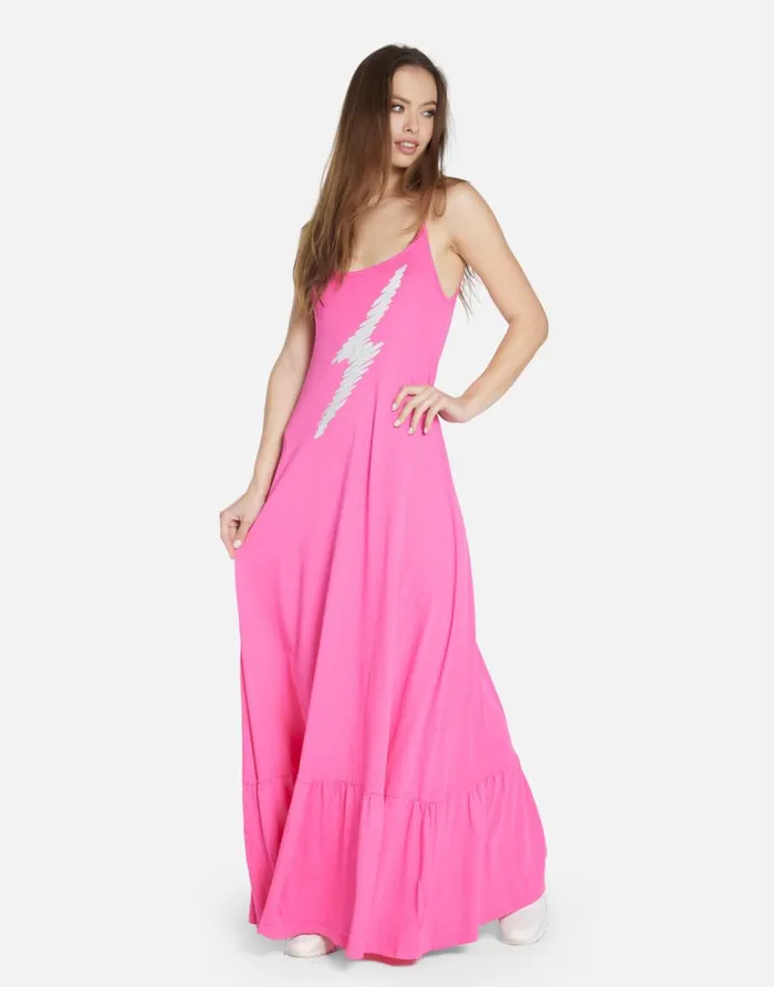 Women039s Beatrix Scribble Lightning Bright Pink Lauren Moshi Dresses