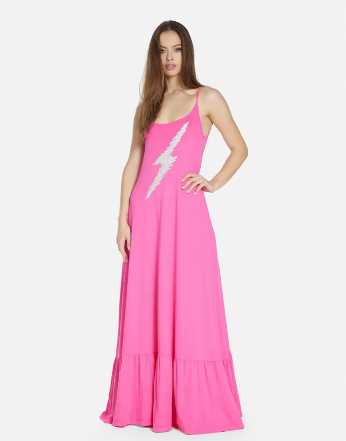 Women039s Beatrix Scribble Lightning Bright Pink Lauren Moshi Dresses