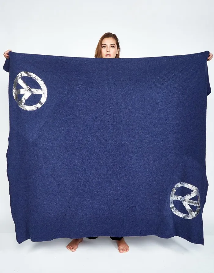 Women039s Bexley Foil Vintage Peace Navy Lauren Moshi Sweaters and Knits