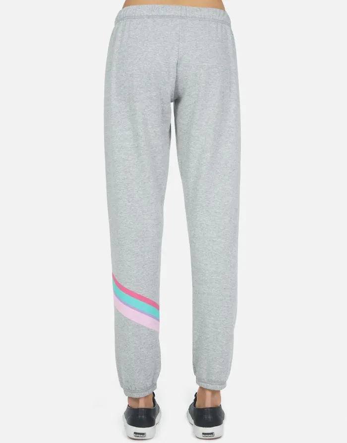 Women039s Brynn Rainbow Ray Peace Heather Grey Lauren Moshi Long Sweatpants