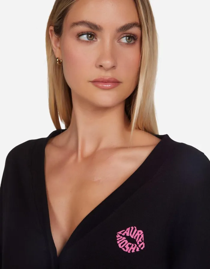Women039s Camas Peace Roses Black Lauren Moshi Sweaters and Knits
