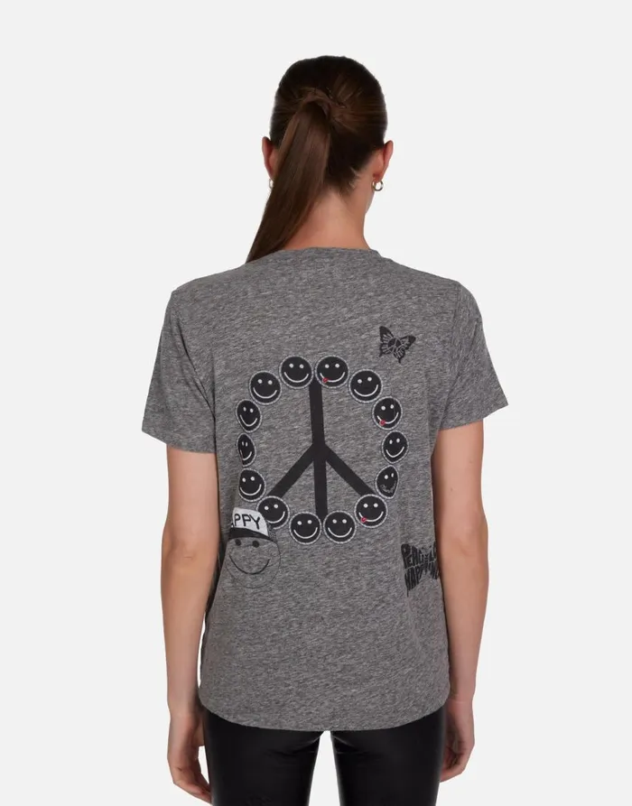Women039s Capri Peace Elements Heather Grey Lauren Moshi Short Sleeve