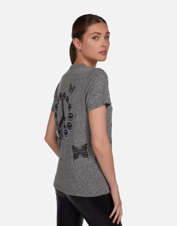 Women039s Capri Peace Elements Heather Grey Lauren Moshi Short Sleeve
