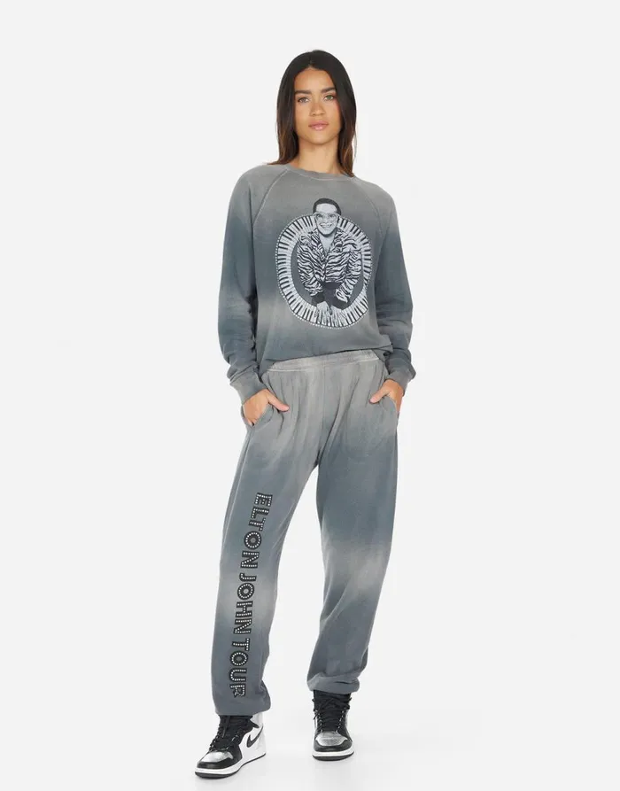 Women039s Chantria Elton John Piano Faded Graphite Lauren Moshi Long Sweatpants