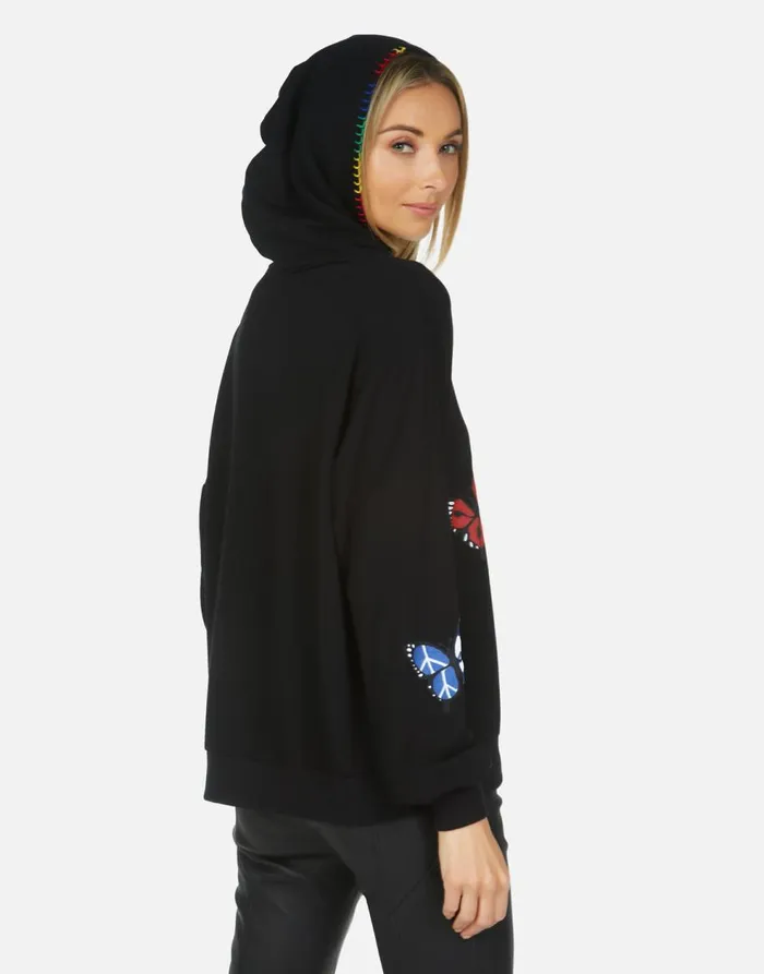 Women039s Clarissa Butterfly Black Lauren Moshi Hoodies