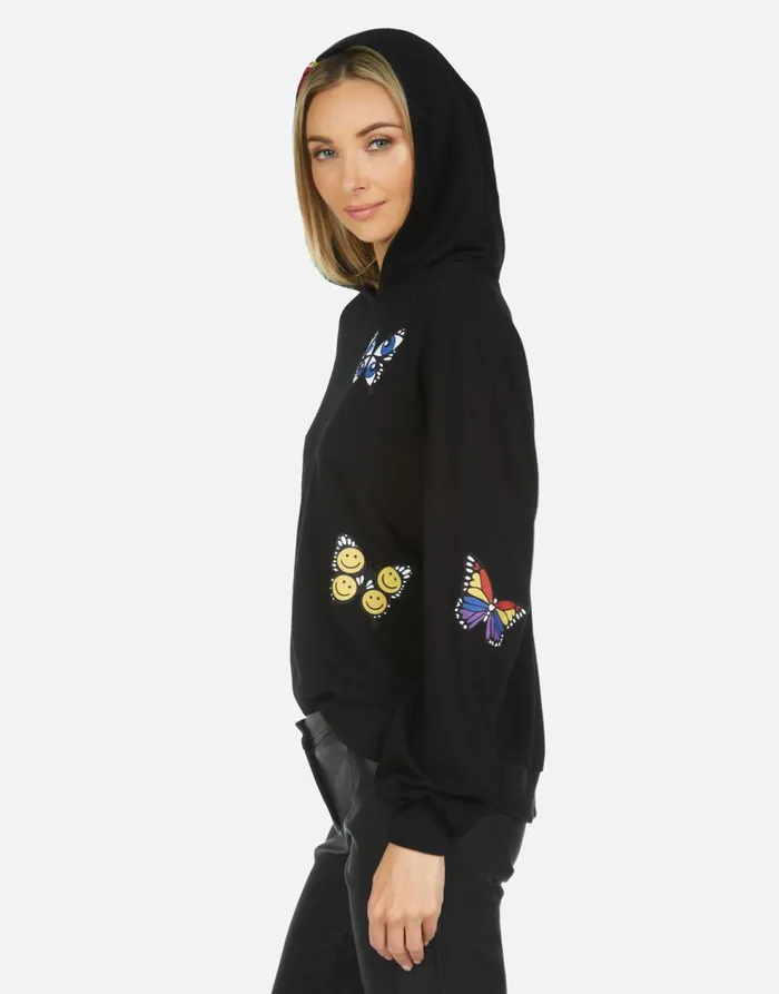 Women039s Clarissa Butterfly Black Lauren Moshi Hoodies