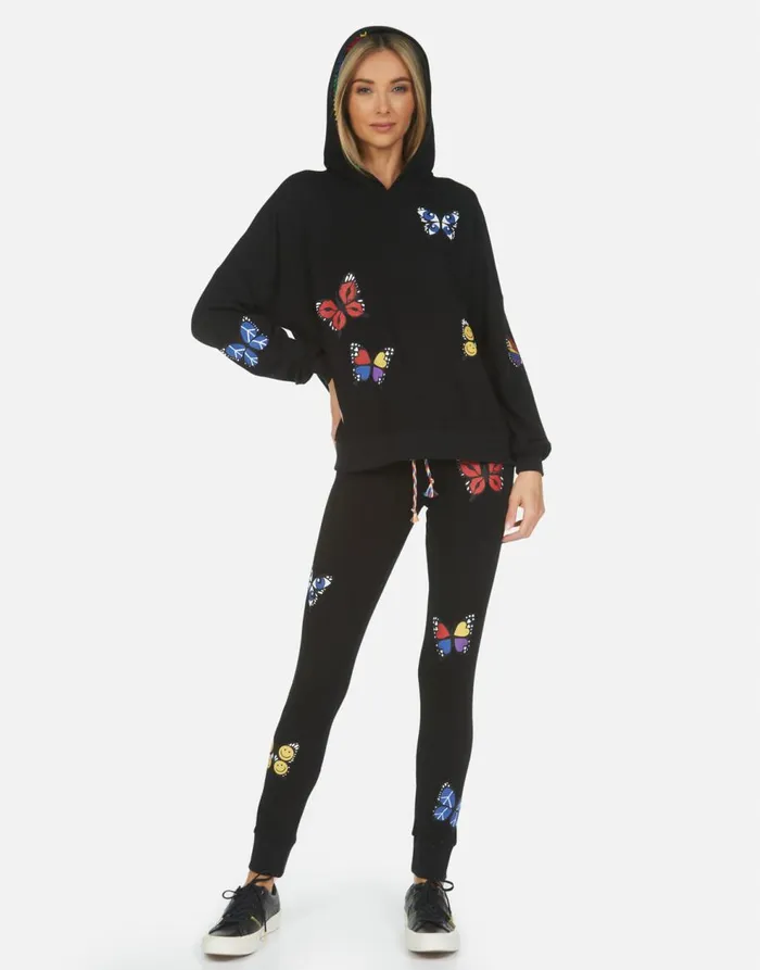 Women039s Clarissa Butterfly Black Lauren Moshi Hoodies