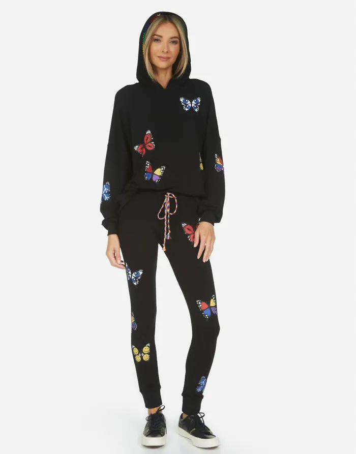 Women039s Clarissa Butterfly Black Lauren Moshi Hoodies