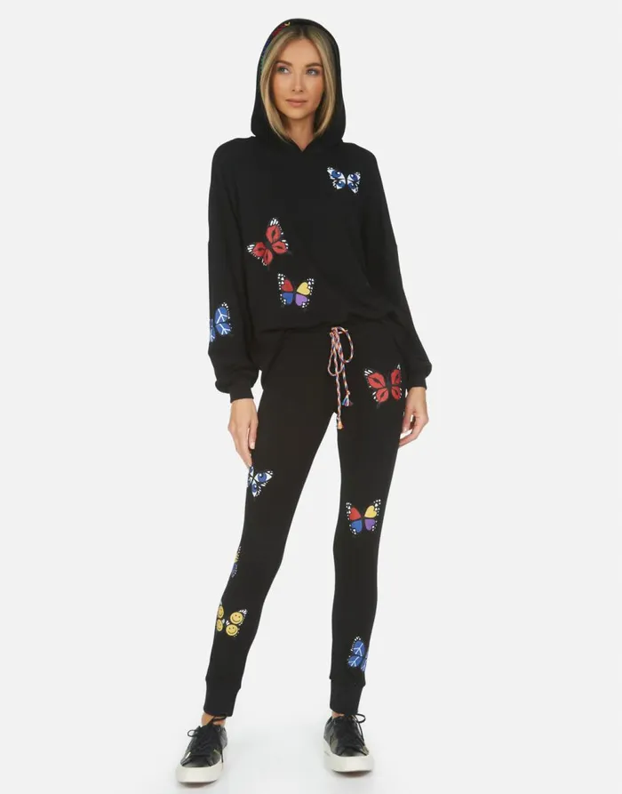 Women039s Clarissa Butterfly Black Lauren Moshi Hoodies