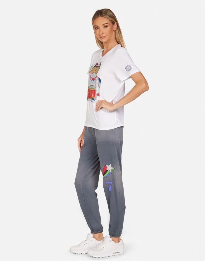 Women039s Croft Lucky Cat White Lauren Moshi Short Sleeve