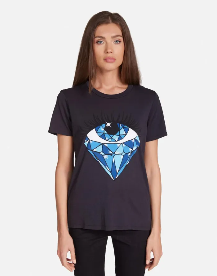 Women039s Croft Sapphire Eye Onyx Lauren Moshi Short Sleeve