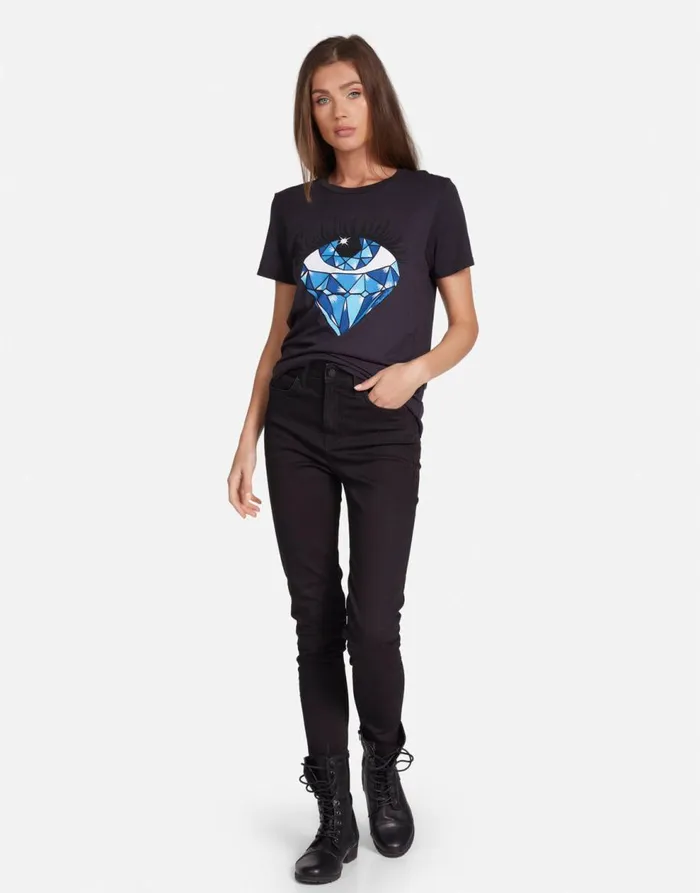 Women039s Croft Sapphire Eye Onyx Lauren Moshi Short Sleeve