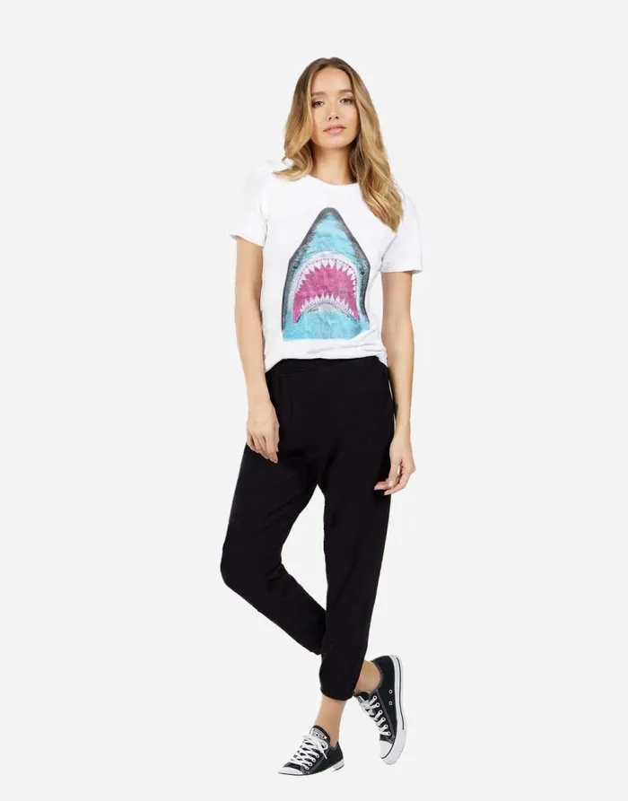 Women039s Croft X Crystal Shark White Lauren Moshi Short Sleeve