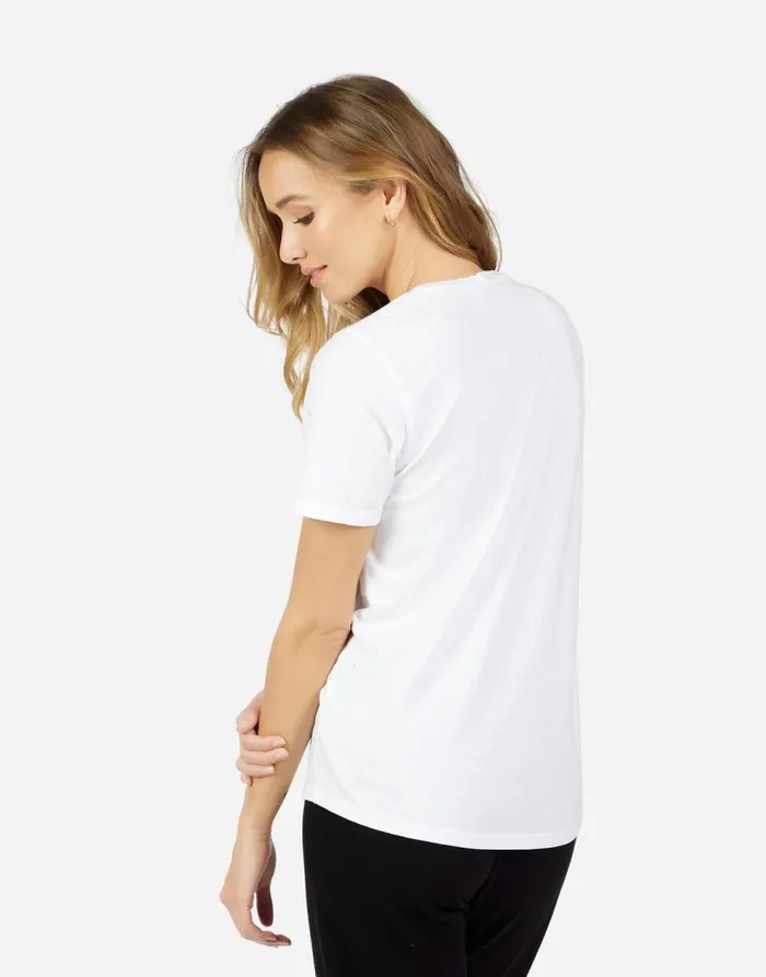 Women039s Croft X Crystal Shark White Lauren Moshi Short Sleeve
